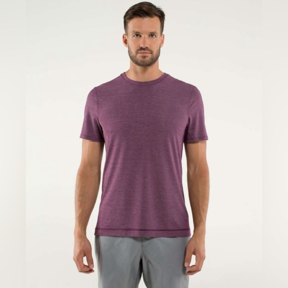 Lululemon Precision Tee Heathered Plum Size S